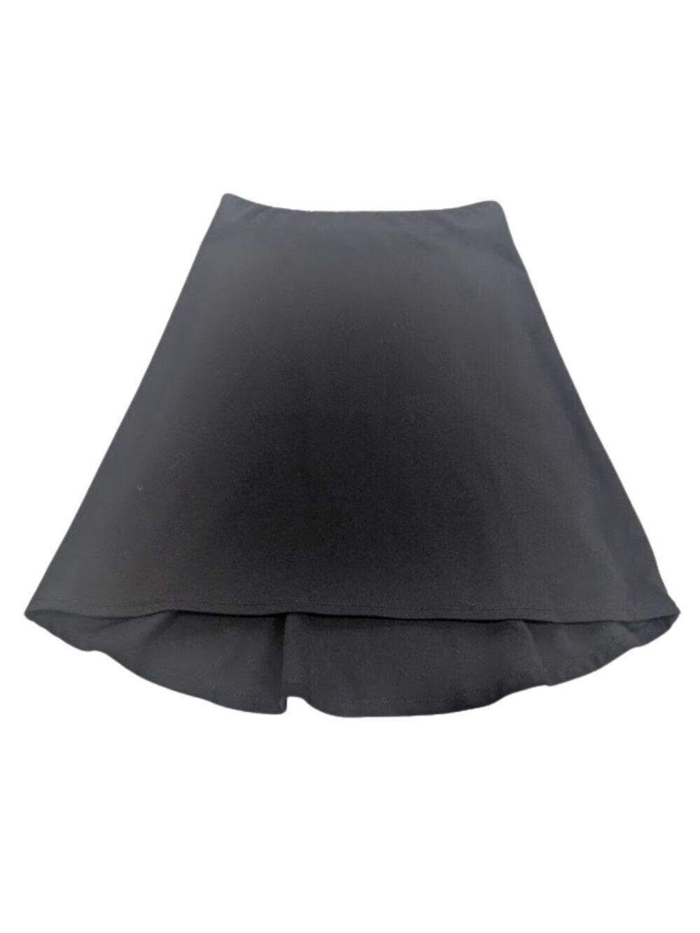 Black Knit Midi Skirt | Minimalist Elastic Waist Flowy Jersey Skirt Small